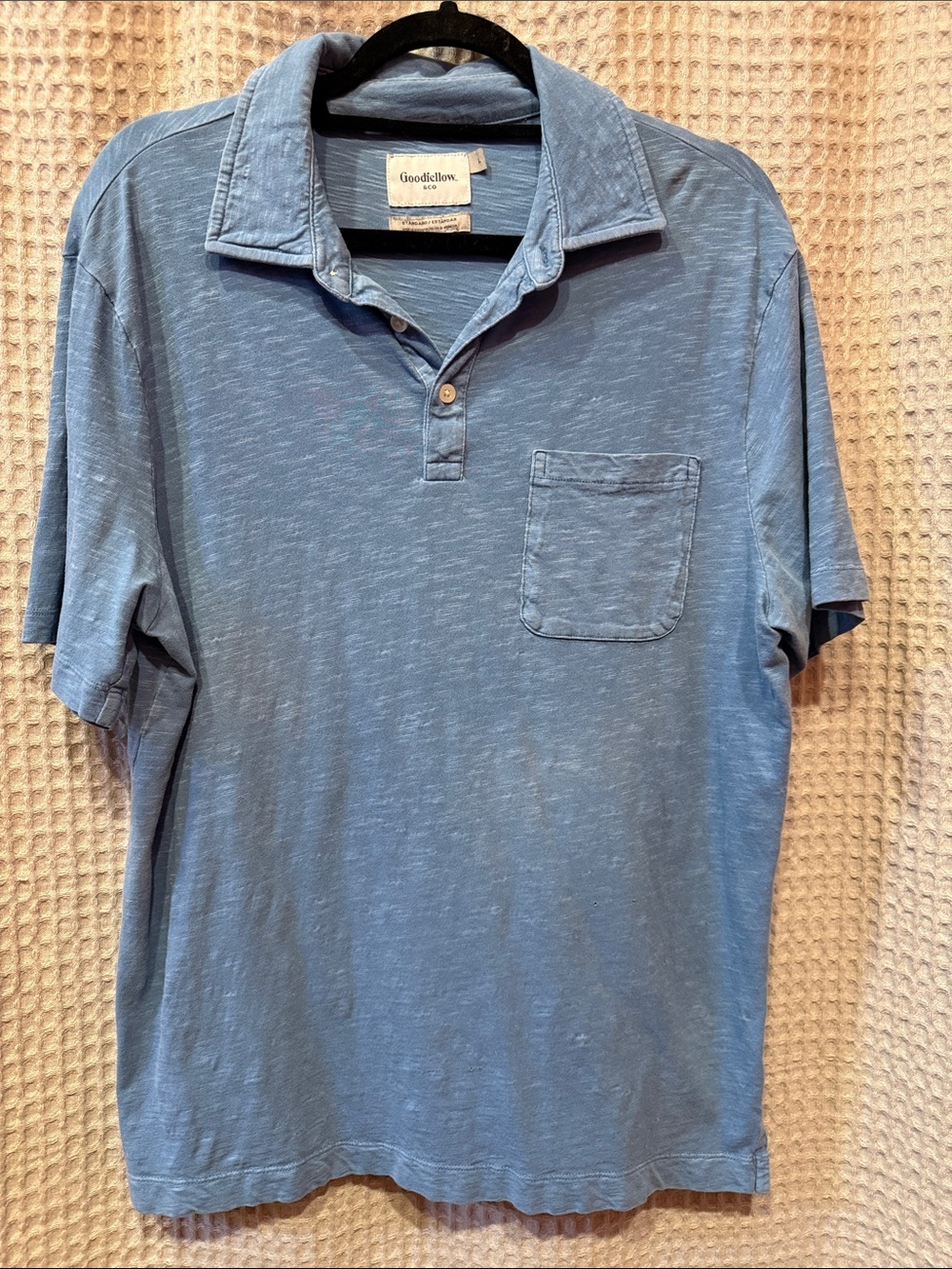 ⚜️ GOODFELLOW & Co blue button down casual shirt sz L